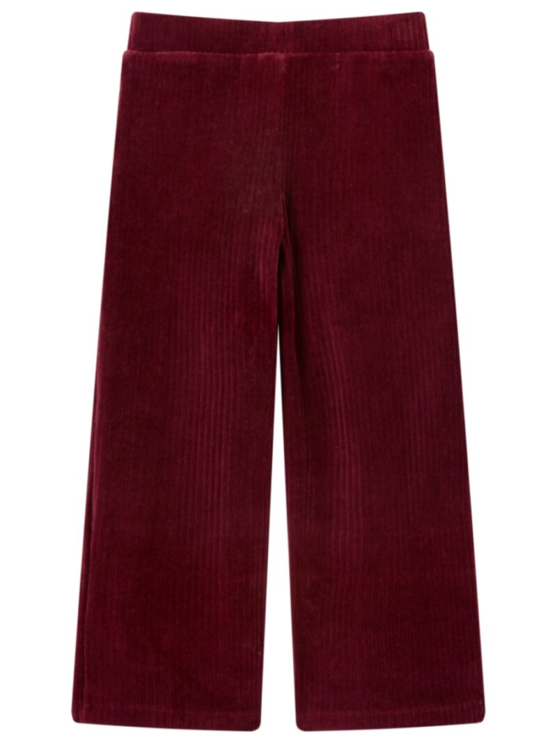 Soepele broek met rib bordeaux - SOMEONE