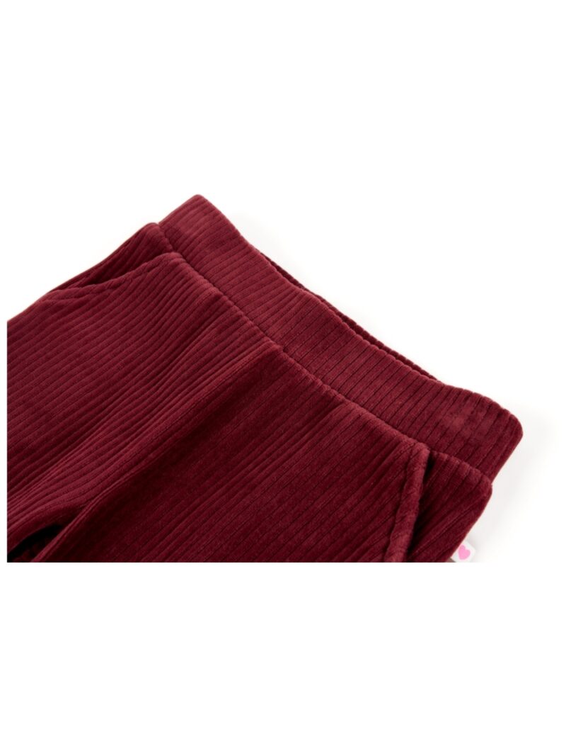 Soepele broek met rib bordeaux - SOMEONE