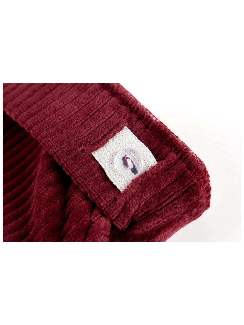 Soepele broek met rib bordeaux - SOMEONE