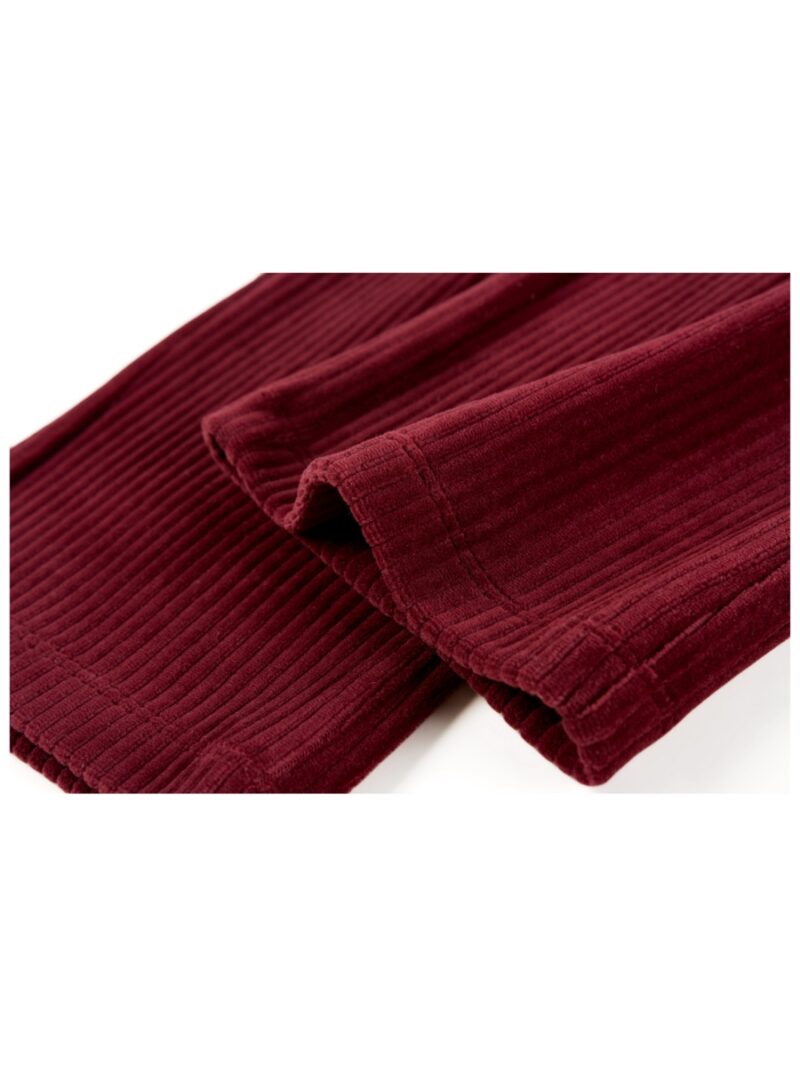 Soepele broek met rib bordeaux - SOMEONE