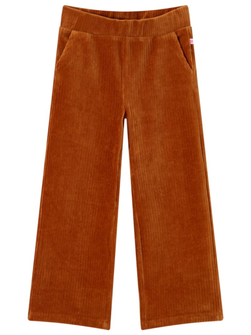 Soepele broek met rib bruin - SOMEONE Soepele broek met rib bruin - SOMEONE