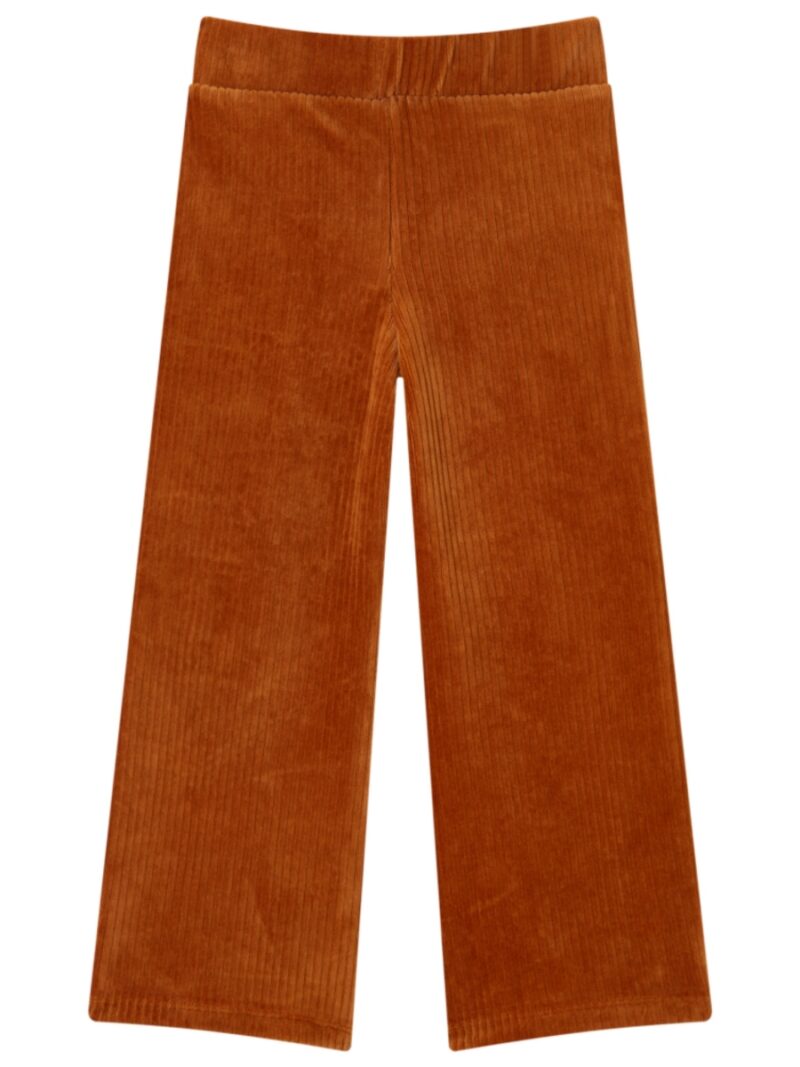 Soepele broek met rib bruin - SOMEONE