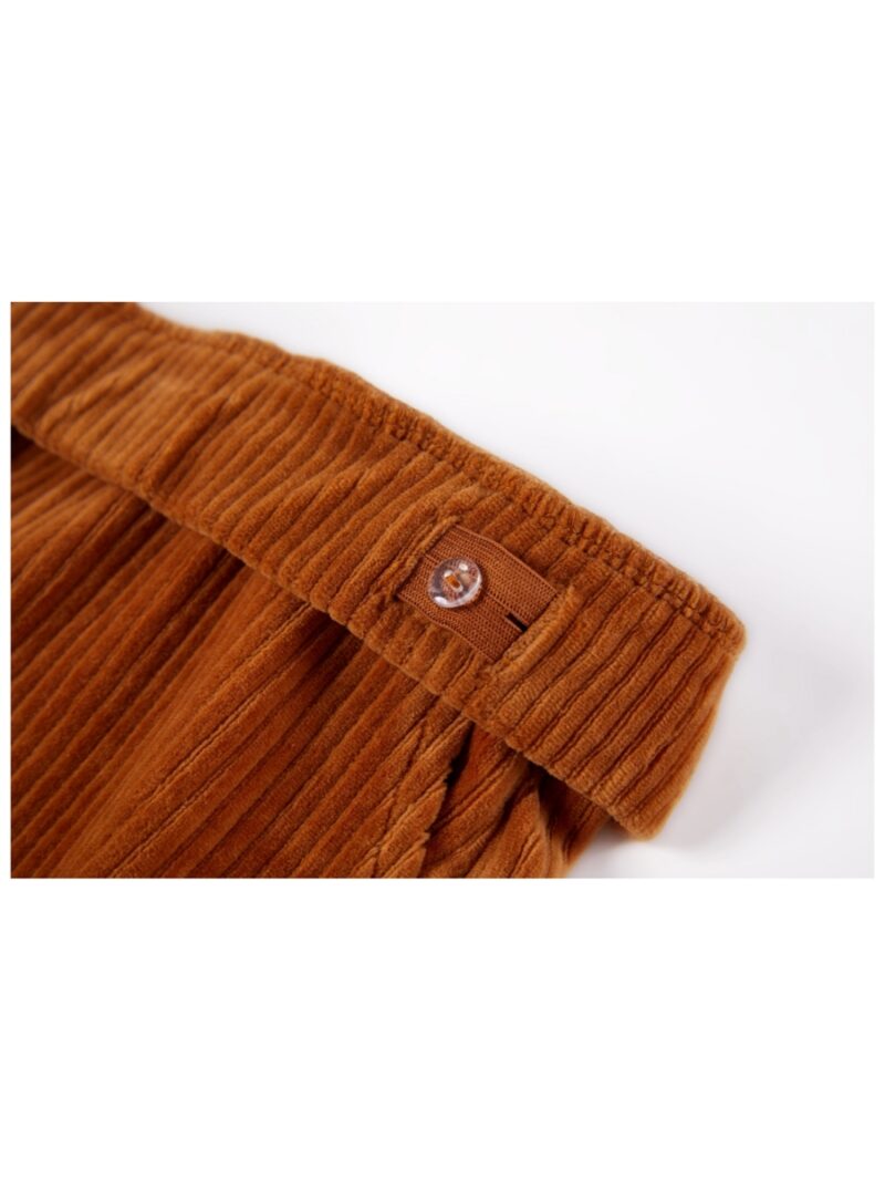 Soepele broek met rib bruin - SOMEONE