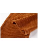 Soepele broek met rib bruin - SOMEONE