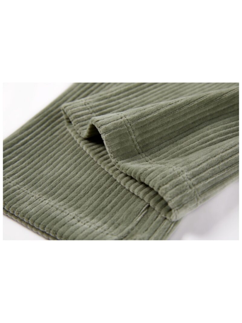 Soepele broek met rib muntgroen - SOMEONE