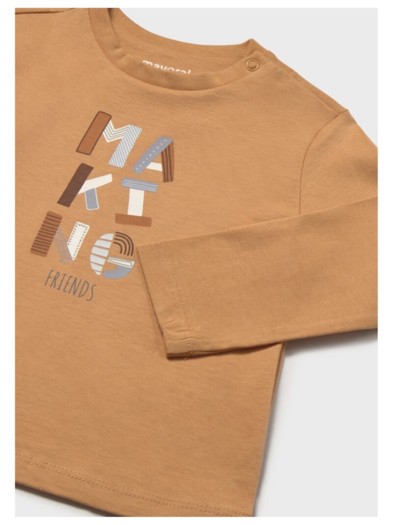 T-shirt "making friends" oranje - MAYORAL
