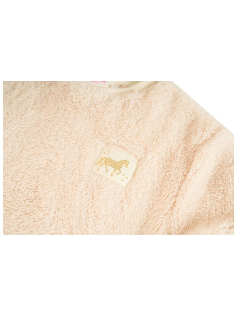 Teddy trui met paardje beige - SOMEONE