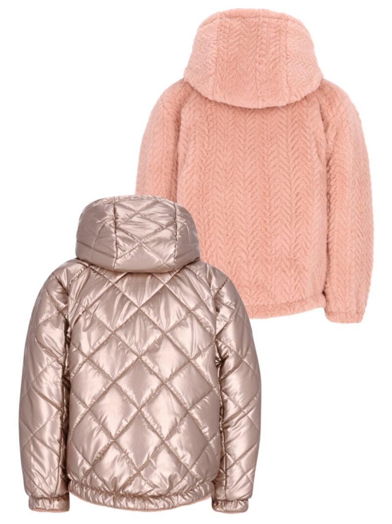 Aimee reversible short hooded jacket mud - LIKE FLO