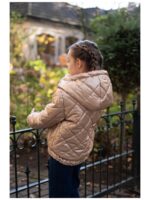 Aimee reversible short hooded jacket mud - LIKE FLO