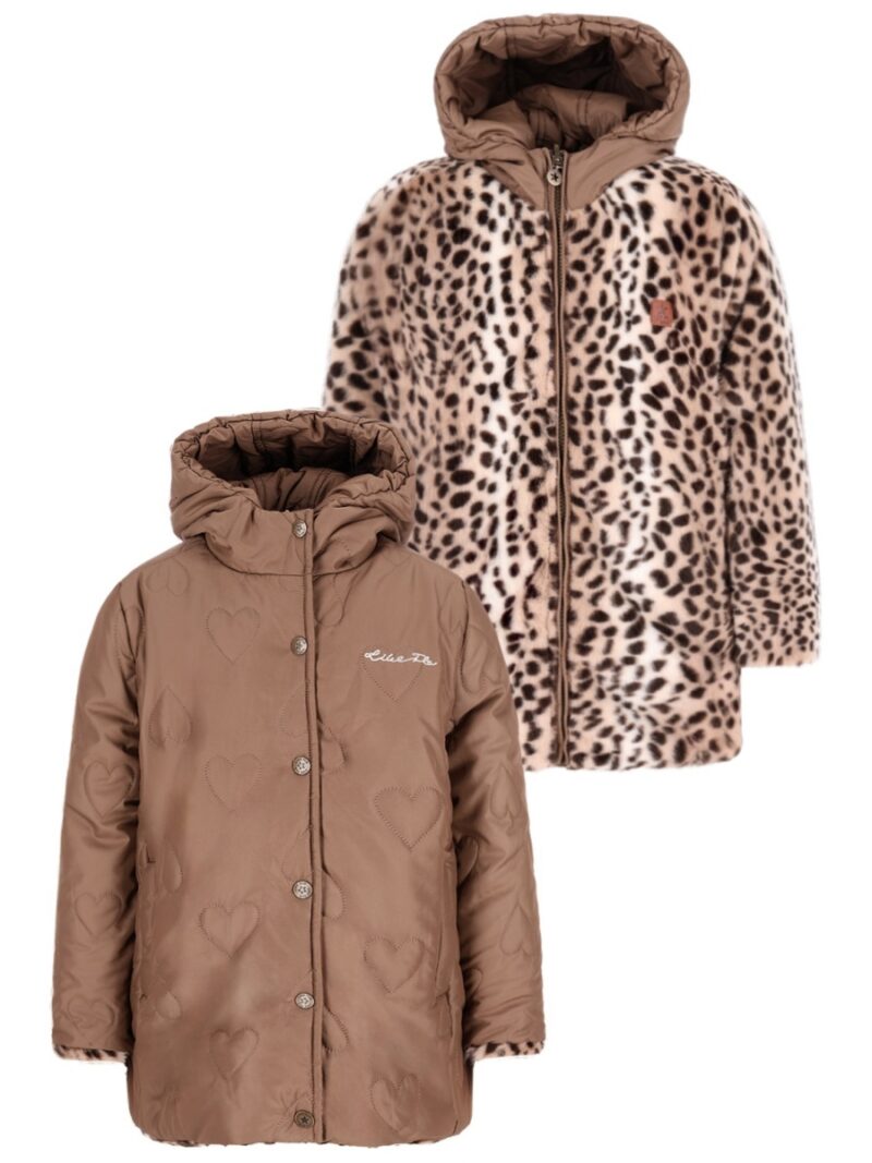 Anna reversible jacket donkerbruin - LIKE FLO