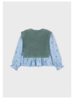 Blouse + debardeur (1 stuk) blauw gestreept/groen - MAYORAL