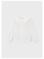 Blouse met kraagje en fijne bolletjes off-white - MAYORAL