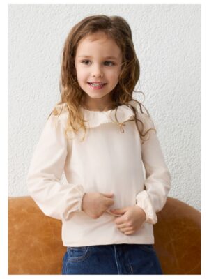 Blouse met kraagje off-white - MAYORAL