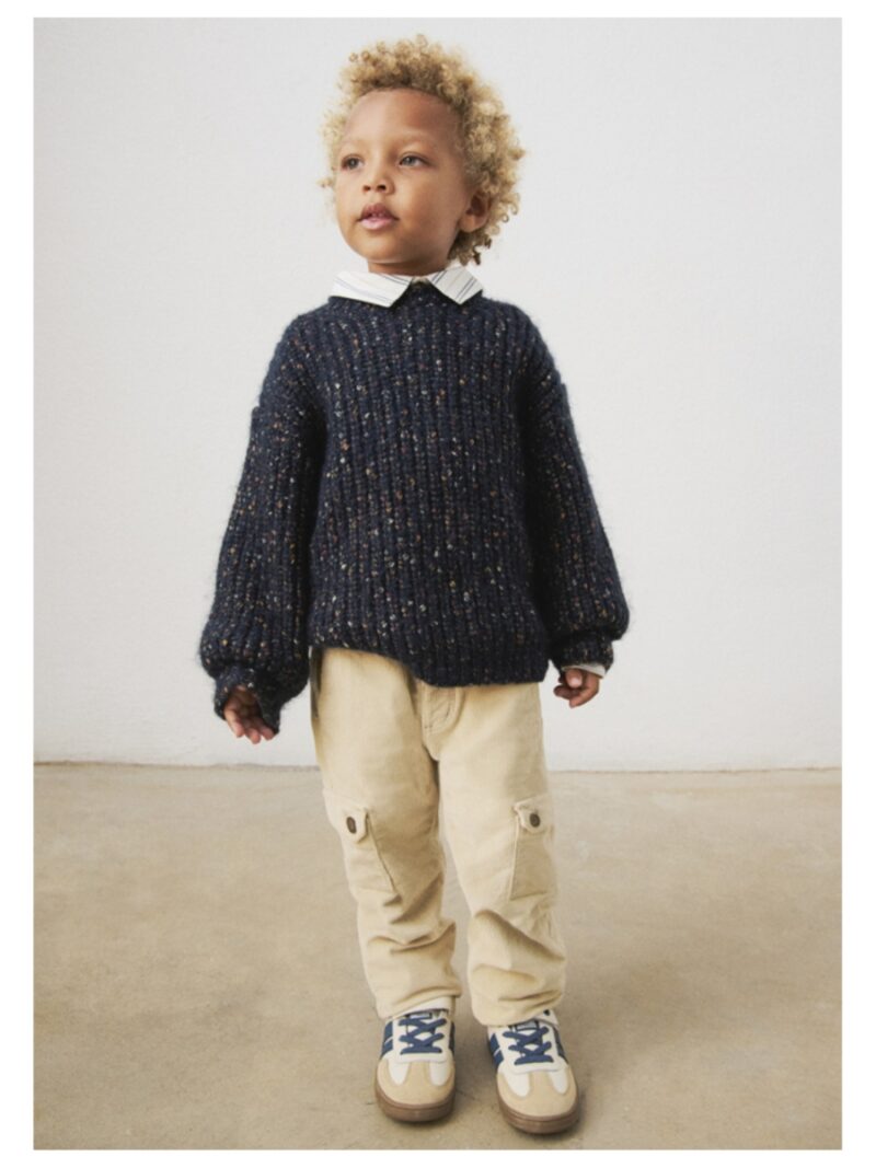 Cargo broek met fijne rib beige - MAYORAL