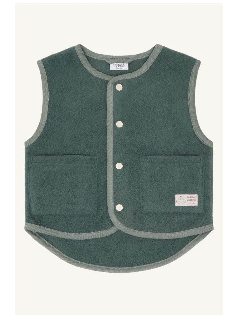 Fleece vest groen - HUST AND CLAIRE 