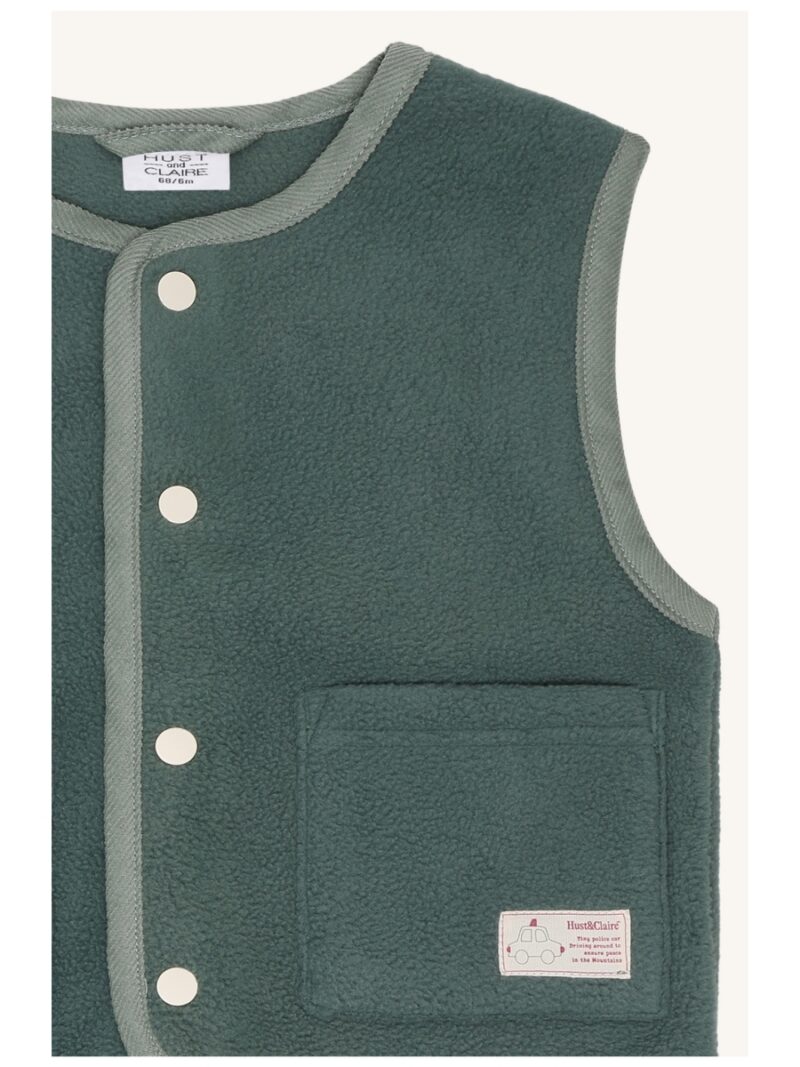 Fleece vest groen - HUST AND CLAIRE