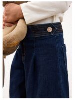 Jeansbroek wide leg met plooi - MAYORAL