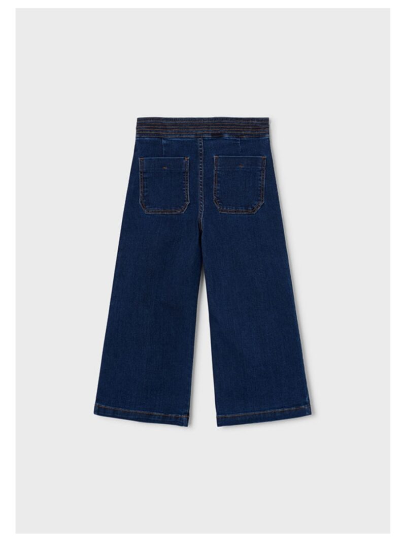 Jeansbroek wide leg met plooi - MAYORAL