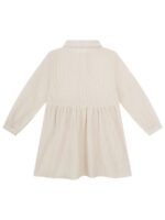 Jurk met fijne rib en bloemen ecru - SOMEONE