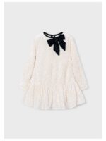 Jurk velvet met pailletten en strik - MAYORAL