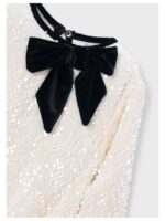 Jurk velvet met pailletten en strik - MAYORAL