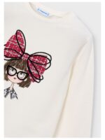 Longsleeve met meisje met grote rode strik - MAYORAL