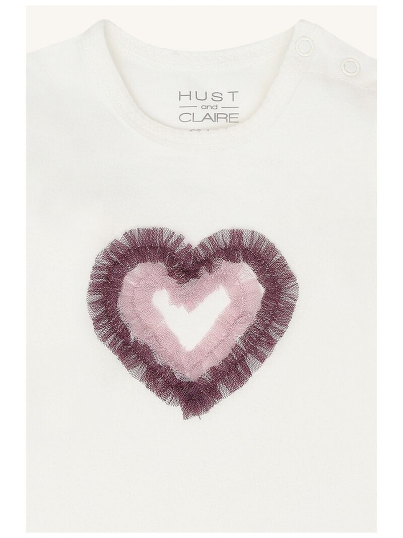Longsleeve met tule hartje - HUST AND CLAIRE