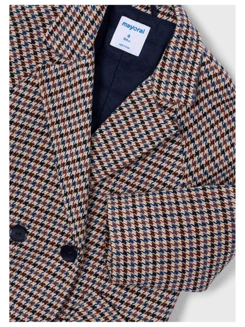 Oversized jas jacquard geruit - MAYORAL