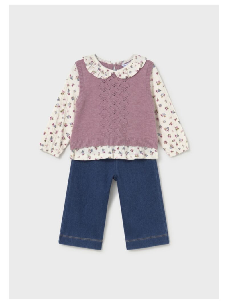 Set van blouse (met debardeur paars vast) + broekje - MAYORAL