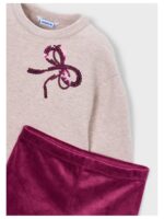 Set van trui + legging strikjes framboos - MAYORAL
