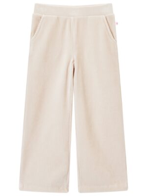 Soepele broek met rib en fijne glitter ecru - SOMEONE