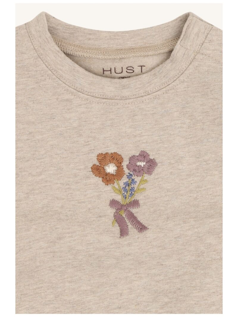 Sweater met boeketje bloemen beige - HUST AND CLAIRE