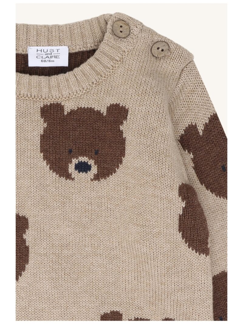 Trui met beertjes beige/bruin - MAYORAL