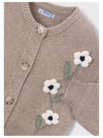 Cardigan met bloemen beige - MAYORAL