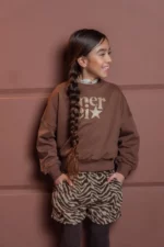Danee oversized sweater bruin - LIKE FLO