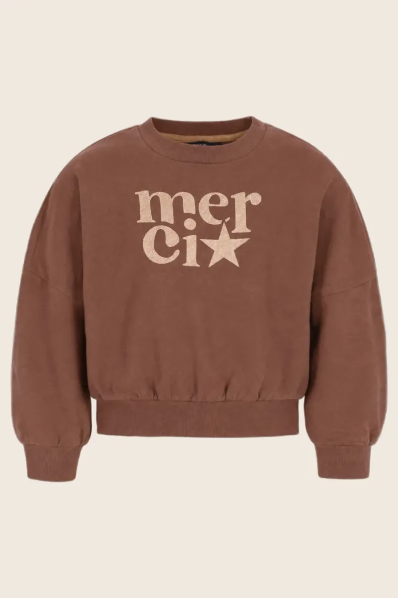 Danee oversized sweater bruin - LIKE FLO