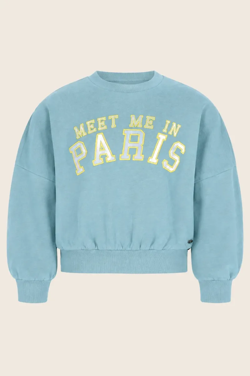 Danee oversized sweater turquoise - LIKE FLO
