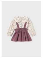 Set van blouse met bloemen + rokje paars - MAYORAL