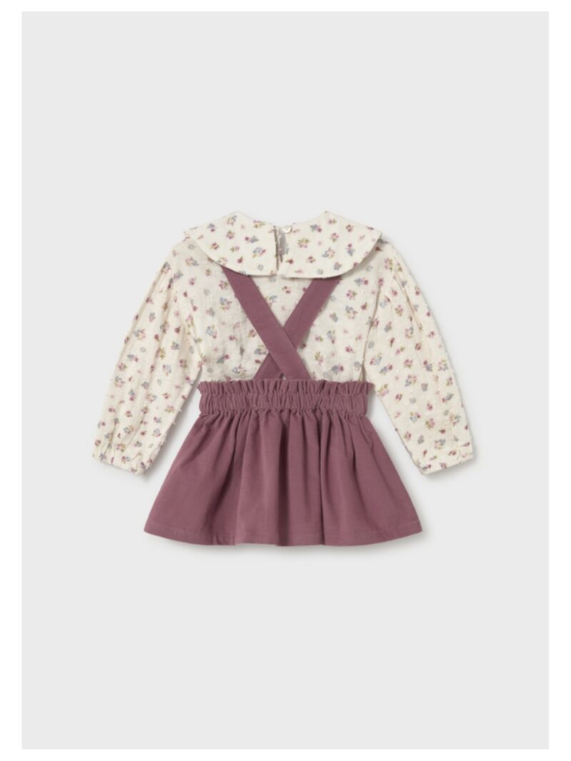 Set van blouse met bloemen + rokje paars - MAYORAL