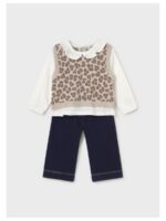 Set van blouse (met debardeur leopard vast) + broek - MAYORAL