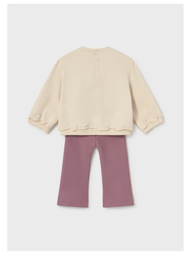 Set van sweater en legging met bloemen paars/beige - MAYORAL