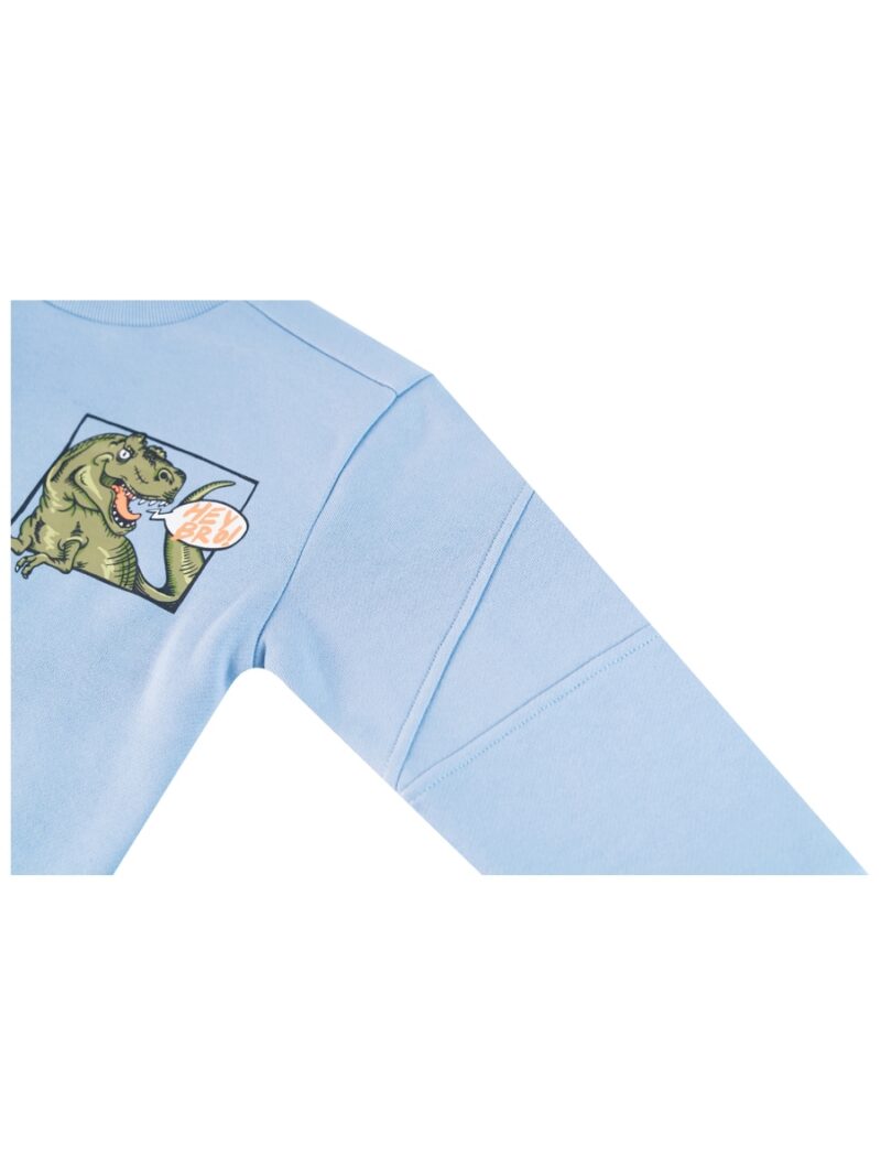 Sweater met dino blauw - SOMEONE