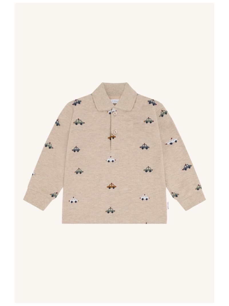 T-shirt met auto's beige - HUST AND CLAIRE