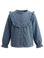 Rib Denim | Ruffle Blouse - YOUR WISHES