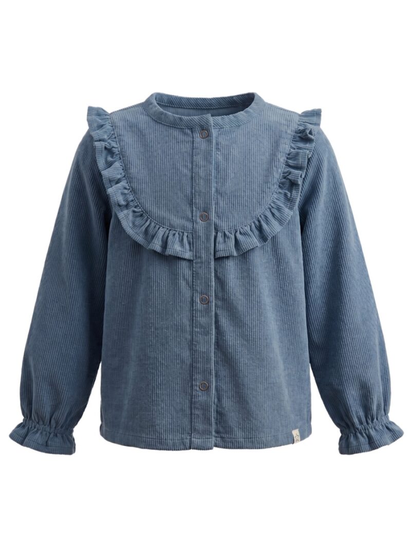 Rib Denim | Ruffle Blouse - YOUR WISHES