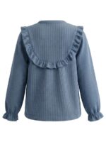 Rib Denim | Ruffle Blouse - YOUR WISHES