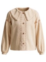 Twill Woven | Collar Blouse off-white - YOUR WISHES