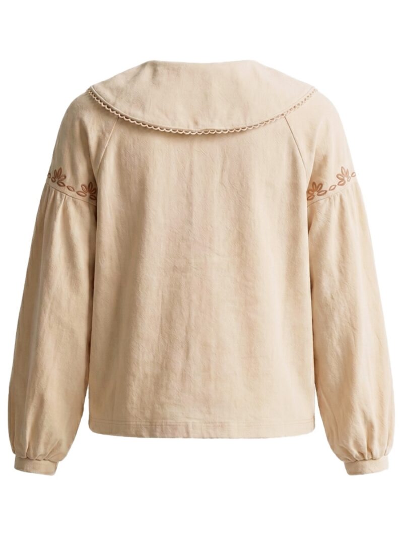Twill Woven | Collar Blouse off-white - YOUR WISHES